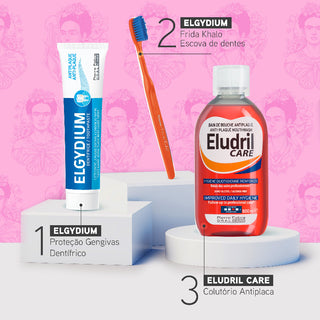 Elgydium Clinic Escova de Dentes Frida Kahlo 15/100 Laranja