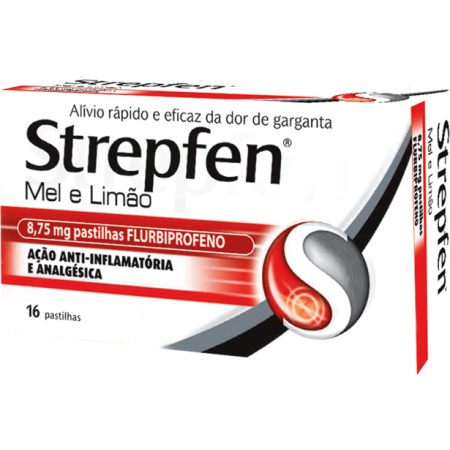 Strepfen Laranja Sem Açúcar, 8,75 Mg x 16 Pastilhas