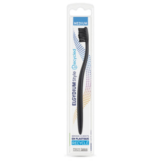 Cepillo de dientes reciclado mediano Elgydium Style negro