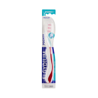 Cepillo de dientes de bolsillo Elgydium de viaje, mediano, rojo
