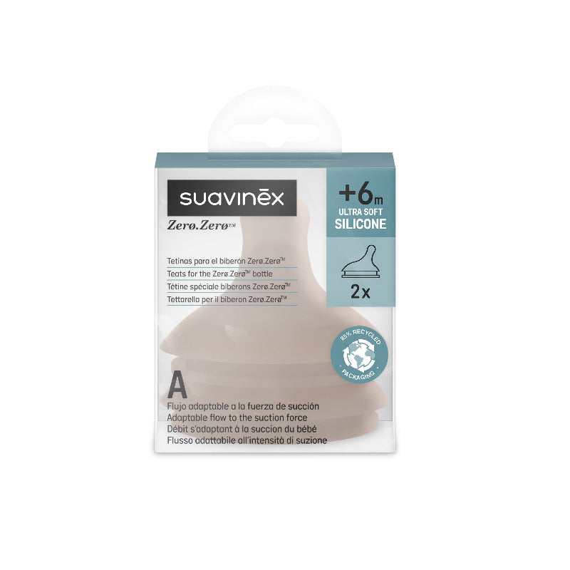 Suavinex Zero Zero Tetina A Fluxo Adaptável Deep 2 Unidades