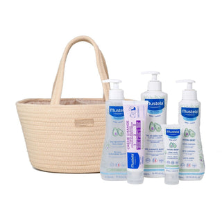 Cesta Mustela Baby Essentials gris topo 