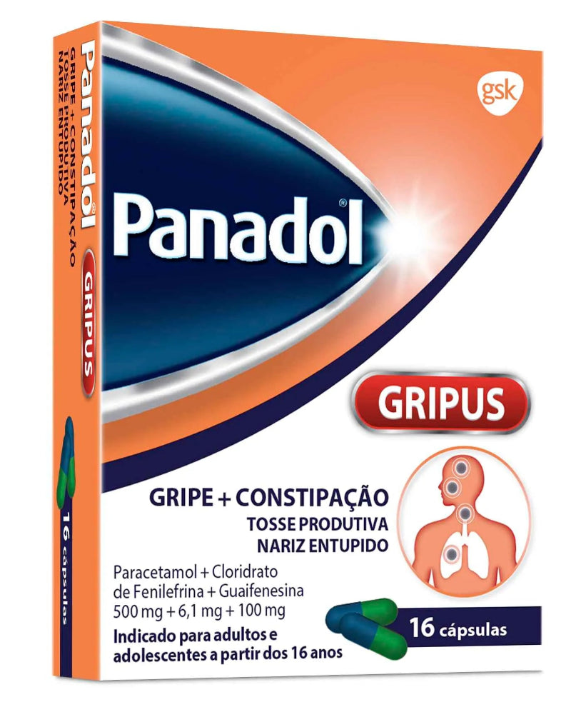 Panadol Gripus 500/100/6,1mg 16 cápsulas