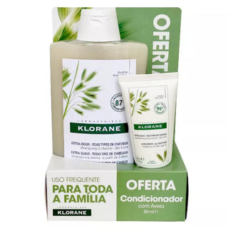 Klorane Capilar Pack Aveia Bio Champô 400ml + Oferta Condicionador 50ml