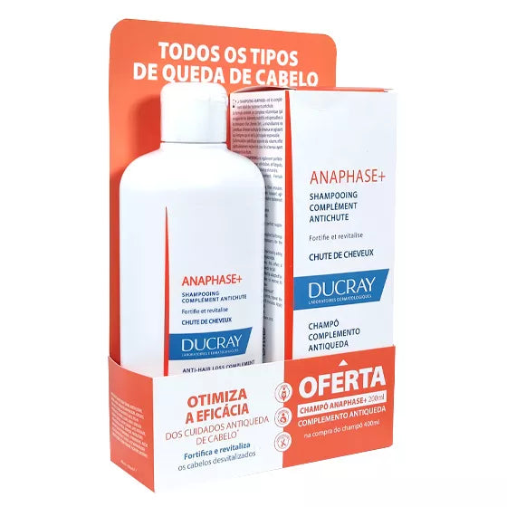 Ducray Anaphase+ Champô 400ml com Oferta Champô Anaphase 200ml