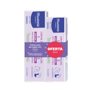 Crema para el cambio de pañal Mustela Bebé Pack Doble 123 100 ml + Envase de 50 ml Gratis