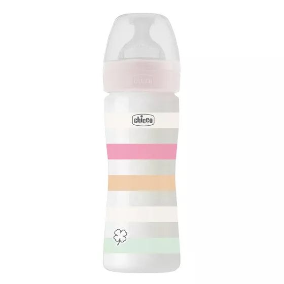 Chicco Well Being Biberón Sistema Anticólico Flujo Medio Rosa 2 meses 250ml