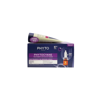 Phyto Phytocyane Cuidado Antiqueda Progressiva Mulher 12 Ampolas + Oferta Champô 100ml