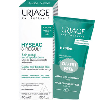 Uriage Hyséac 3-Regul 40ml + Oferta Gel de Limpeza 50ml