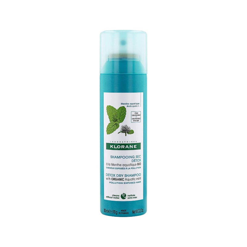 Klorane Menta Aquática Bio Champô Seco Detox Antipoluição 150ml