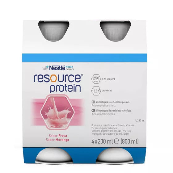 Resource Protein Sabor Fresa Pack 4 200ml