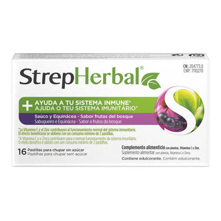 StrepHerbal Saúco y Equinácea 16 Comprimidos