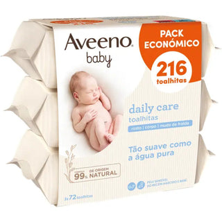 Aveeno 3 Packs Baby Daily Care Toalhitas 72 unidades