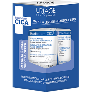 Uriage Bariéderm-Cica Creme Mãos + Bálsamo Labial