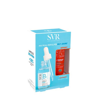 SVR Duo Ampoule B3 Hydra Concentrado Reparador 30ml + Oferta Sun Secure Blur sem Perfume SPF50+ 15ml