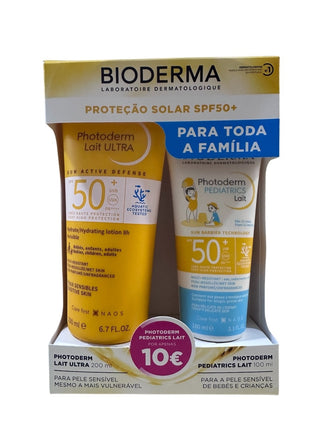 Bioderma Pack Photoderm Lait Ultra FPS50+ 200ml + Photoderm Pediatrics Lait 100ml