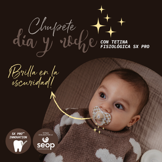 Suavinex Night&Day Chupeta Silicone Tetina Fisiológica 6-18m Castanho - Pack 2 unidades