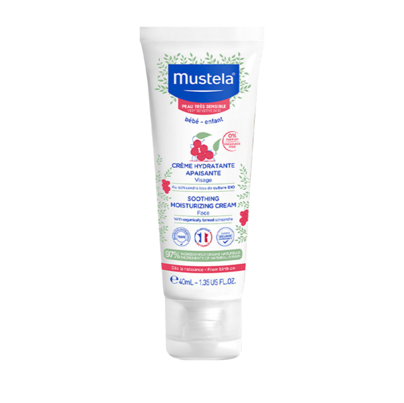 Mustela Bebé Creme Hidratante Calmante Rosto 0% Perfume 40ml