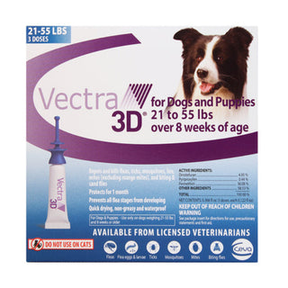 Vectra 3D Cão 10-25kg Solução para Unção Punctiforme 3,6ml 3 Pipetas