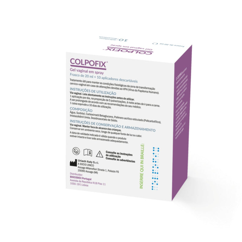 Colpofix Gel Vaginal em Spray 20ml 10 Aplicadores