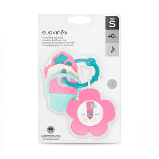 Suavinex Mordedor Musical Flor Rosa +0m