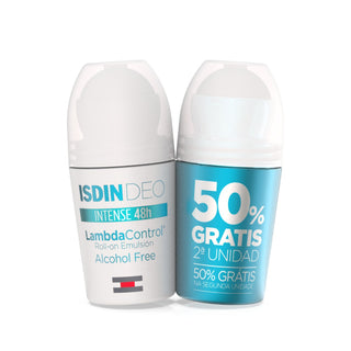 Desodorante Roll-On Sin Alcohol ISDIN Lambda Control Duo 50ml 50% Descuento en la 2ª Unidad