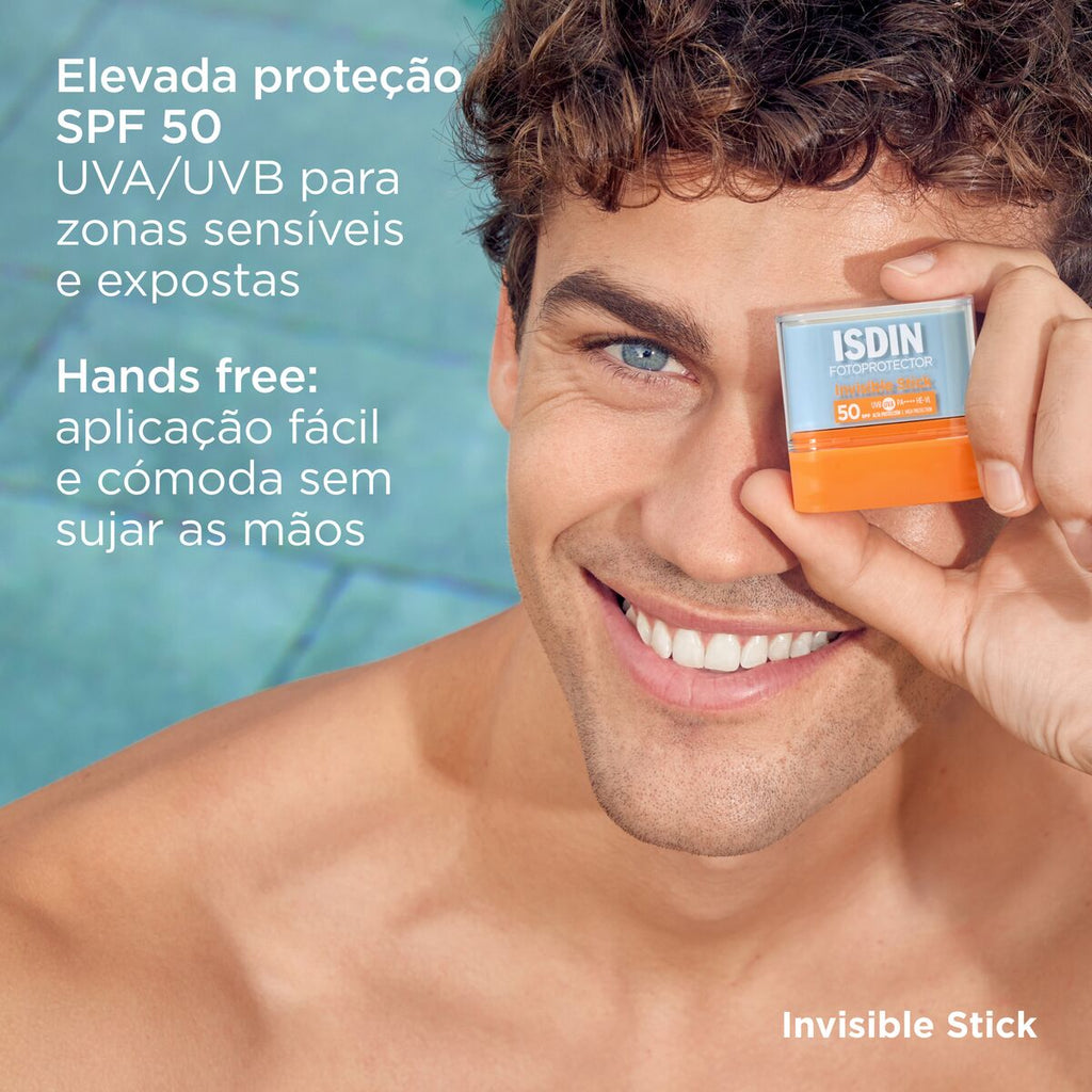 Isdin Fotoprotector Fotoprotetor Stick Invisível Áreas Sensíveis FPS50 10g