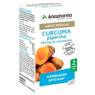 Arkocápsulas Curcuma Piperina 40 Cápsulas