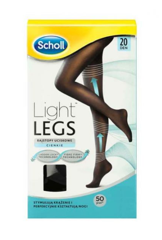 Scholl Light Legs Coll Comprimidos 20Den S Preto