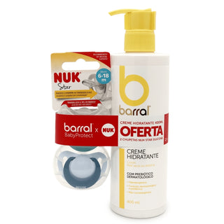 Barral BabyProtect Creme Hidratante 400ml + Oferta 2 Chupetas Nuk