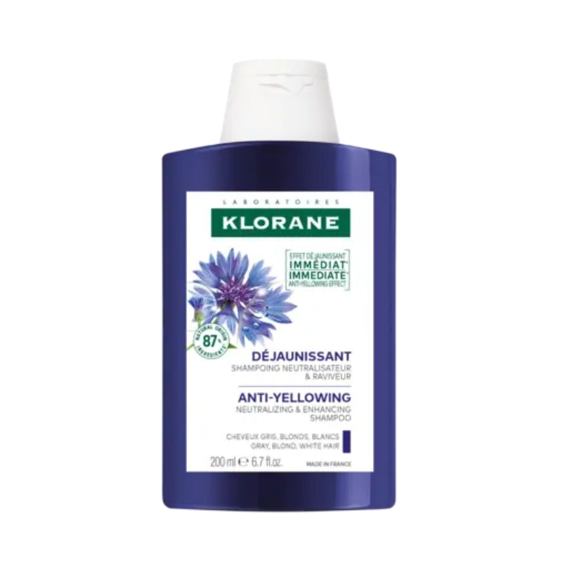 Klorane Capilar Centáureas Bio Champô Cabelos Grisalhos 200ml