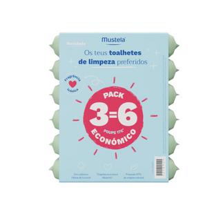 Mustela Bebé Toalhetes de Limpeza Perfumados Pack 3=6