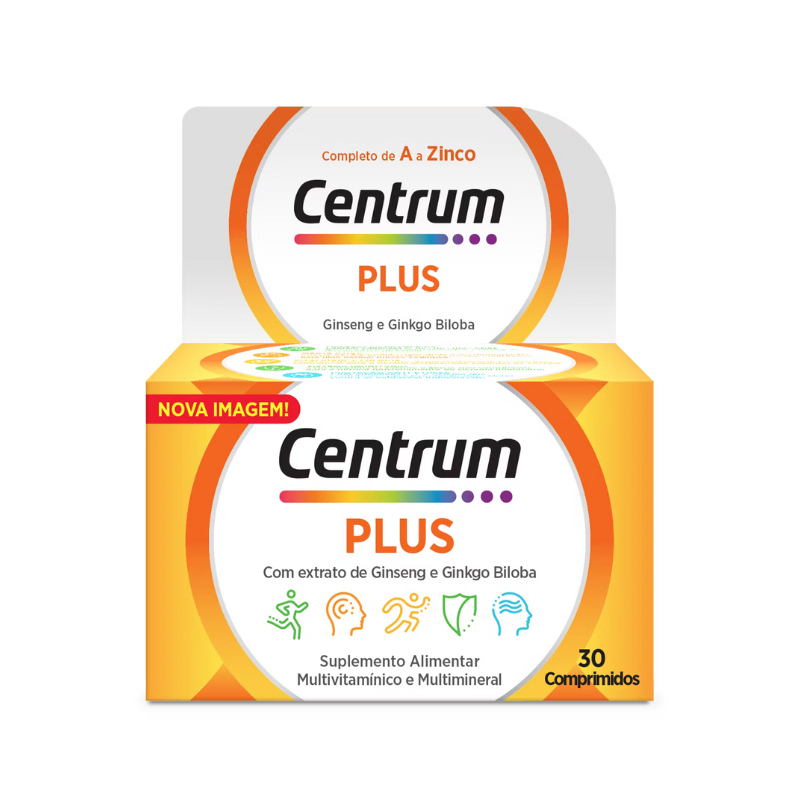 Centrum Plus Ginseng Ginkgo 30 Comprimidos
