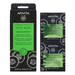 Apivita Express Beauty Máscara Hidratante Intensiva de Pepino 8ml 2 Unidades