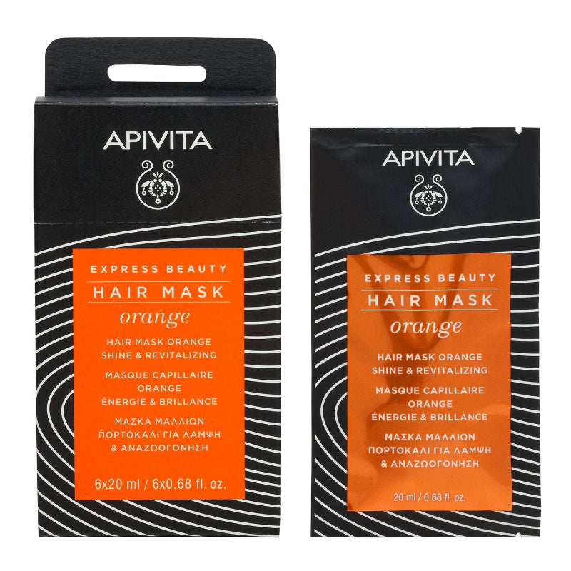 Apivita Express Beauty Mascarilla Capilar Brillo Y Vitalidad Con Naranja 20ml