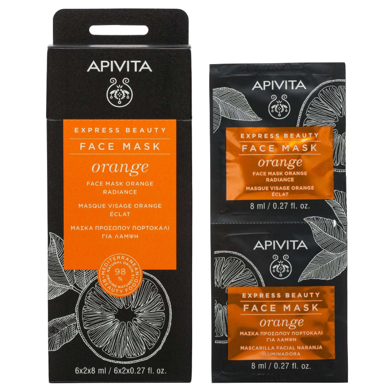 Apivita Express Beauty Mascarilla Iluminadora Naranja 2X8ml 
