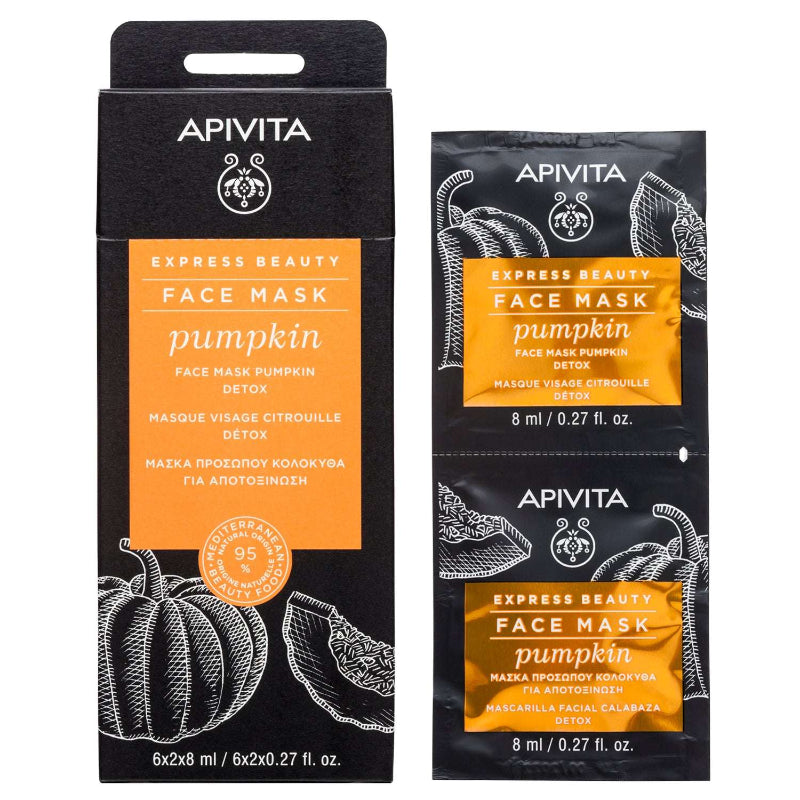 Apivita Express Beauty Máscara Detox de Abóbora 8ml 2 Unidades