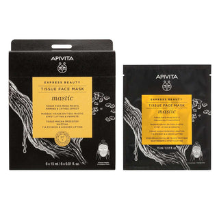 Apivita Express Beauty Máscara de Tecido Refirmante Efeito Lifting de Mástique 15ml
