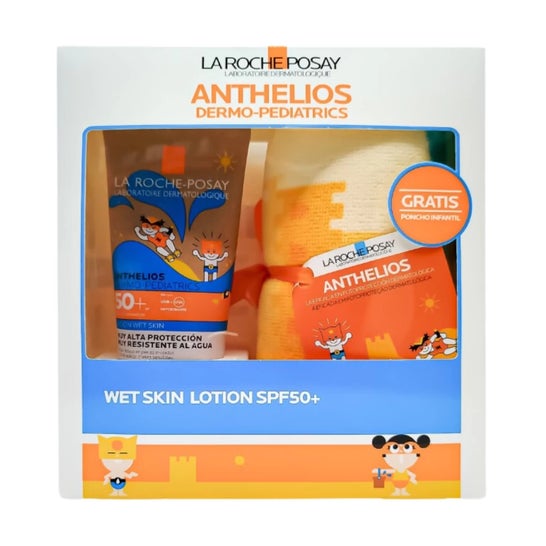 La Roche-Posay Pack Anthelios Dermo-Pediatrics Loção Wet Skin 200ml + Oferta Poncho Infantil