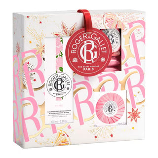 Roger & Gallet Coffret Ritual Rose Água Perfumada 100ml Oferta Sabonete + Pastilhas de Banho