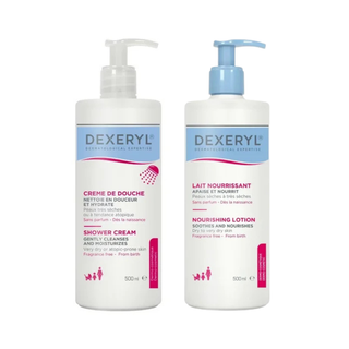 Dexeryl Pack Loção Nutritiva 500ml + Creme de Duche 500ml com 75% Desconto