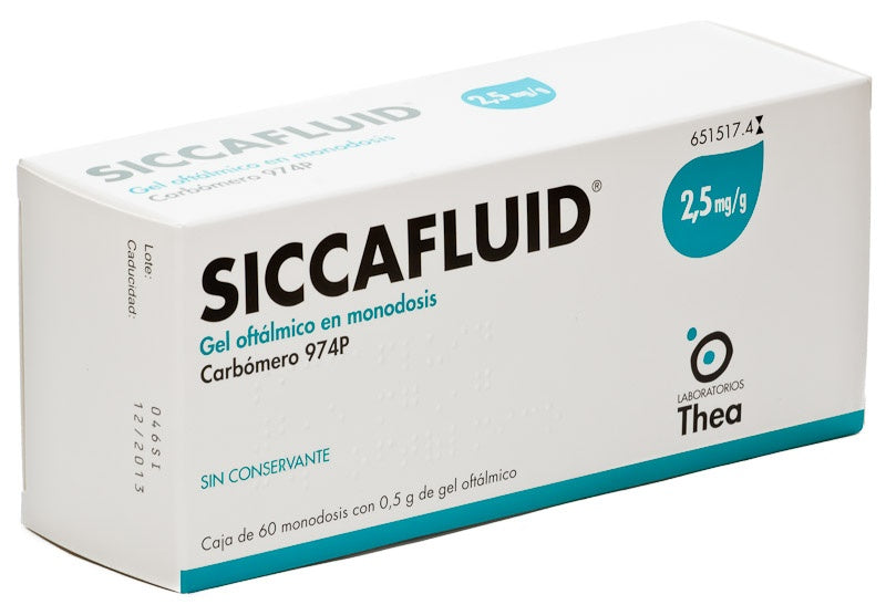 Siccafluid 2,5mg/g Gel Oftálmico 60 Unidades