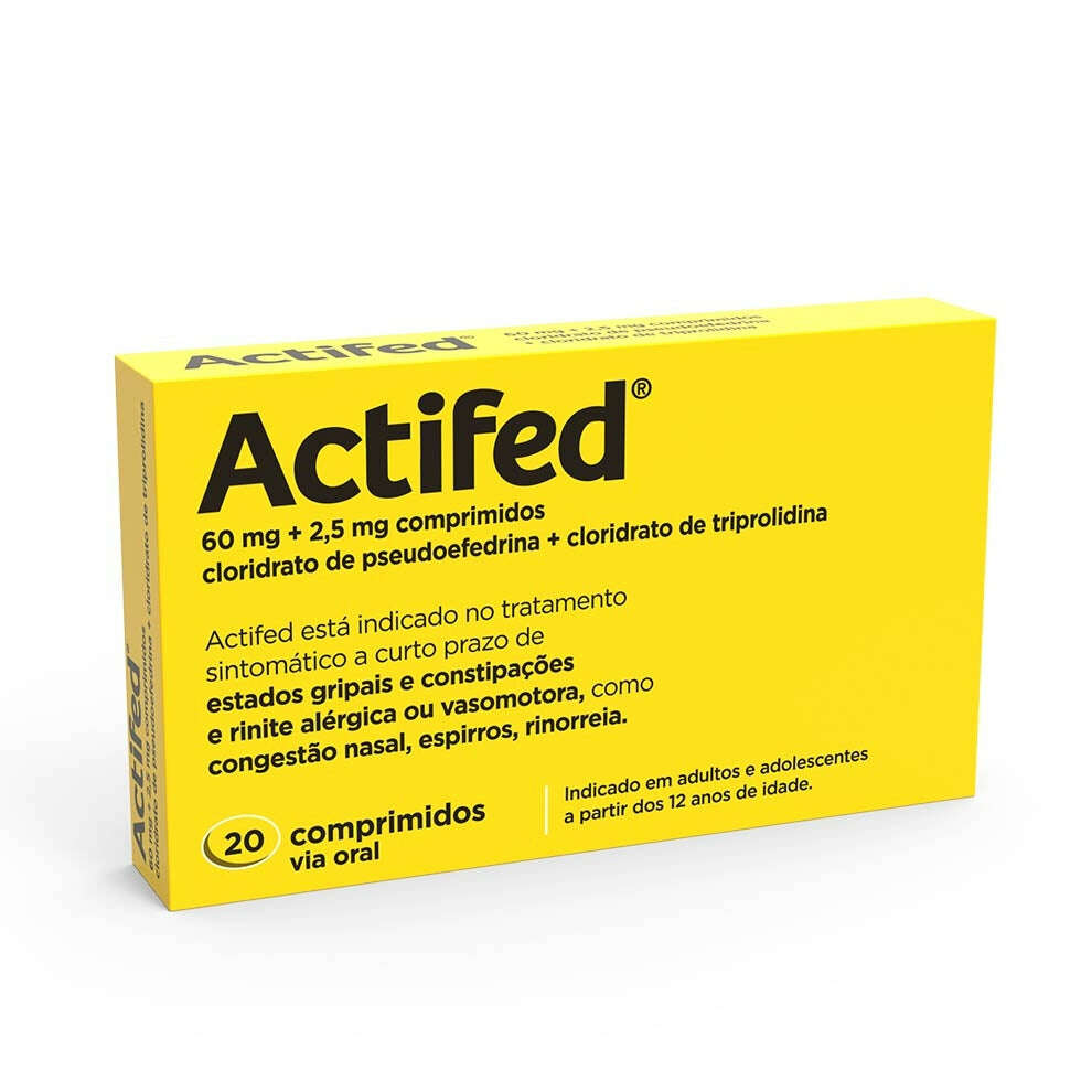 Actifed 60/2,5 Mg 20 Comprimidos