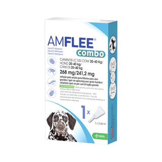 Amflee Combo Cão 10-20kg Solução para Unção Punctiforme 268/241,2mg 1 Pipeta