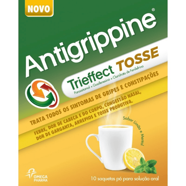 Antigrippine Trieffect Tosse 500/10/200Mg 10 saquetas orais