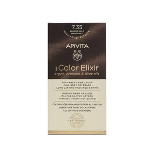 Apivita My Color Elixir Coloração Permanente 7.35 Loiro Ouro Mogno