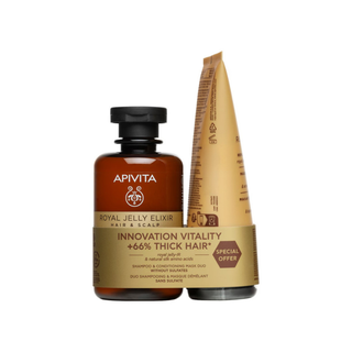 Apivita Capilar Duo Royal Jelly Elixir Champô 250ml + Mascara Condicionadora 150ml