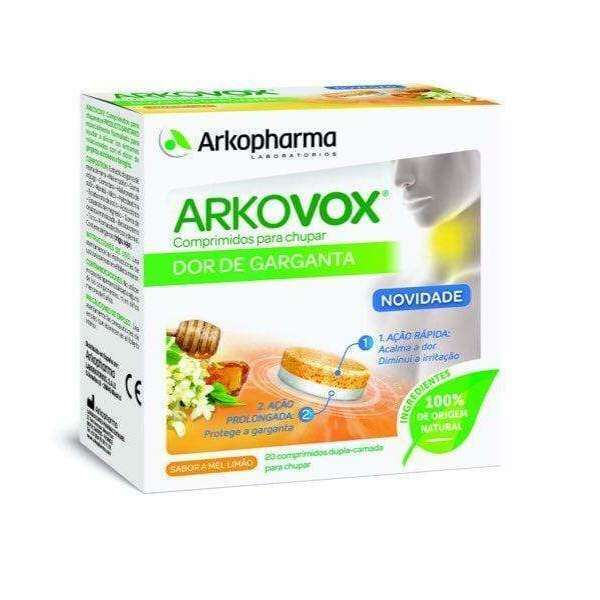 Arkovox Mel-Limão Dupla Camada 20 Comprimidos