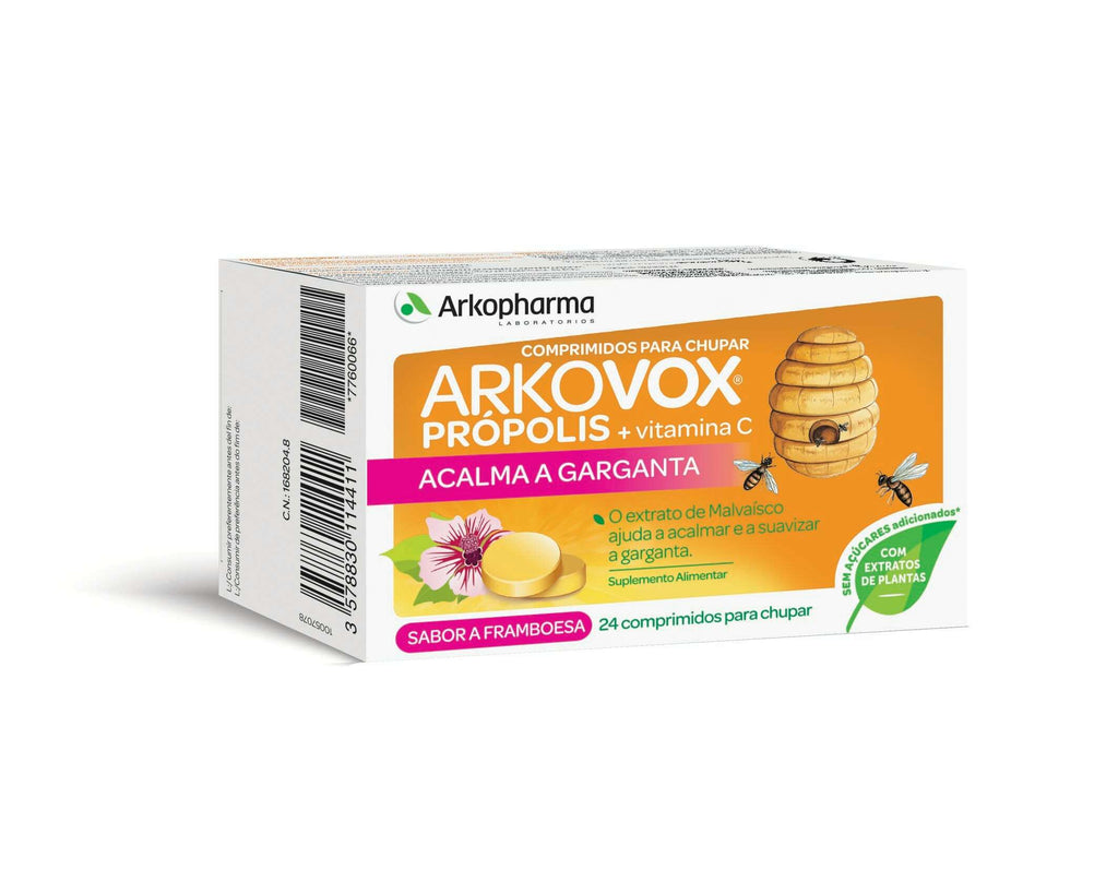 Arkovox Propolis+ Vit C Framboesa 24 Comprimidos