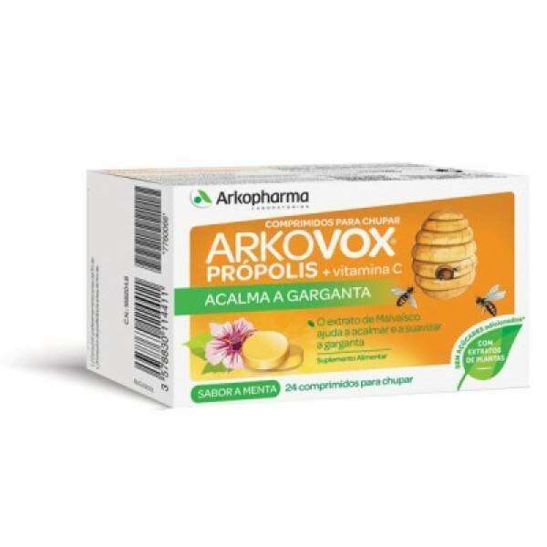 Arkovox Propolis+ Vit C Menta Comprimidos x 24 Comprimidos
